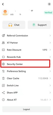رمز عبور در XT