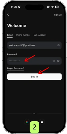 ورود به صرافی ایکس تی